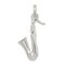 Sterling Silver Saxaphone Charm Music Pendant Jewelry 25mm x 15mm